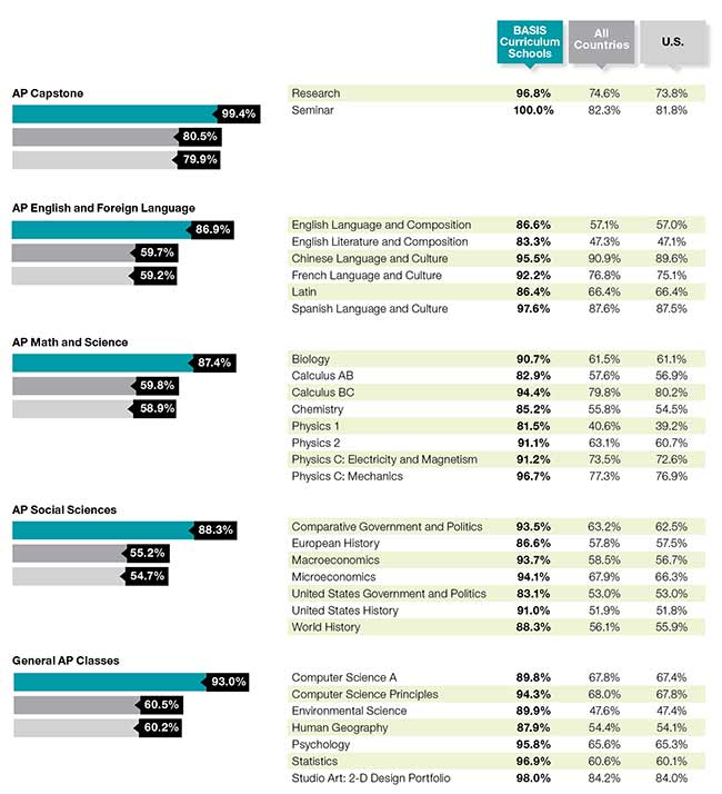 Chart: AP Exam Performance by category